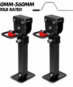 X-BULL Drop Down Legs 440MM- 560MM Trailer Steel Legs Caravan Corner 1200LBS Black