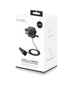 mbeat Gorilla Power 10W Wireless Car Charger With 2.4A USB Charging, Air Vent Clip & Windshield Stand