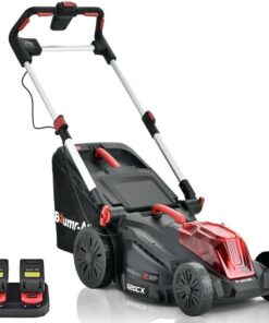 BAUMR-AG 520CX 40V SYNC 17" Cordless Lawn Mower Kit, Fast Charger, 2 x 4Ah Battery, 5 Cutting Heights, Adjustable Ergonomic Handle, Mulching Option