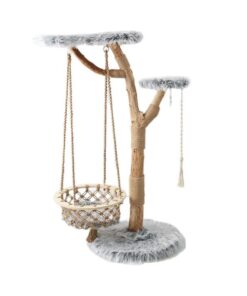 CMISSTREE Modern Cat Tree With Hanging Hammock