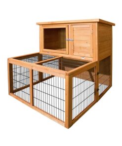 Chicken Coop 96cm x 96cm x 100cm Rabbit Hutch Large Run Wooden Cage Outdoor House