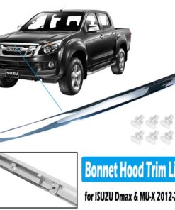 Chrome ABS Car Front Line Bonnet Hood Trim for ISUZU D-Max Dmax MU-X 2012-2016