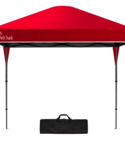 RED TRACK 3x3m Ultra Compact Folding Gazebo, Carry bag, Portable Outdoor Popup Marquee for Camping Beach, Red