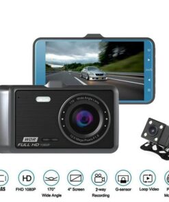 Hd 1080P Dual Camera Car Recorder With 4 Ips Screen And 170 Degree Wide Angle