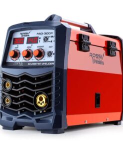 ROSSI 300 Amp MIG Stick Welder, Portable DC Gas Gasless Inverter Welding Machine, 15A Plug