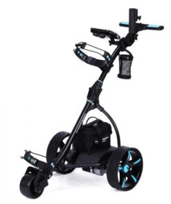 THOMSON Golf Buggy Electric Trolley Automatic Motorised Foldable Cart LED Black