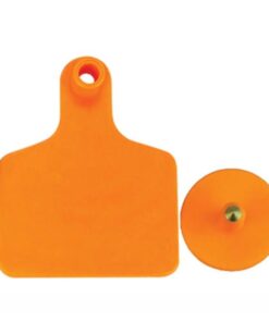 100x Cattle Ear Tags 5x4cm Set - Small Orange Blank Sheep Pig Livestock Label