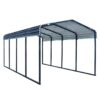 SHADE SHIELD Single Carport Shed 3.3 x 6 x 2.8m, Galvanised Steel Frame, Powder Coated Gable Roof, Shelter for Car Caravan Boat Tractor Agricultural