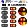 10X LED Clearance Lights Amber Red Side Marker Lamp Truck Trailer Caravan 12-24V