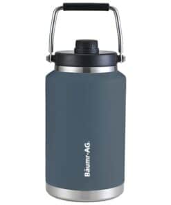 BAUMR-AG 3.8L Double Wall Insulated Stainless Steel Water Bottle, Drink Jug with Handle, Blue