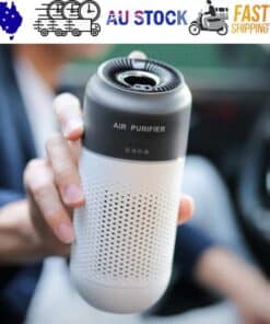Car Air Purifier Air Freshener Portable Oxygen Bar Ozone Negative Ionizer Cleaner-White