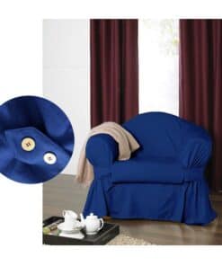 IDC Homewares Cotton Sofa Cover Navy (also known as Pacific Blue) 1 Seater 54 x 245 cm