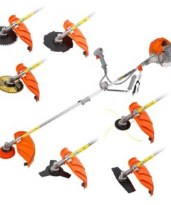 MTM 62cc 7in1 Brush Cutter Long Reach Garden Multi-Tool , Pole Trimmer, Hedge & Line Trimmer, 12" Tree Trimming Pruning, 2 Extension Shafts