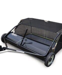 PLANTCRAFT Lawn Sweeper 48" Wide, Tow Behind Leaf and Grass Clipping Collector, Universal Hitch for Ride on Mower, Garden Tractor