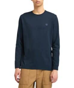 Men's Oyster River Chest Logo Long-Sleeve T-Shirt Navy