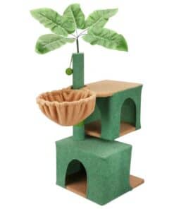 VaKa 1.1M Cat Tree Scratching Post Palm Tree Cat Post Dangling Balls Cat Toy