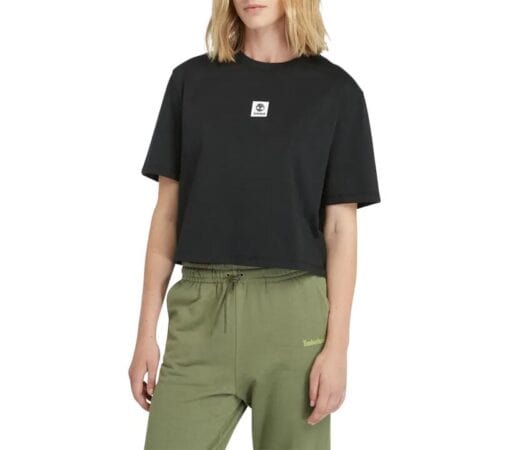 Women's Stack Logo Short-Sleeve T-Shirt Black