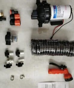 6.6GPM Washdown Pump Kit 12V Wash Pump w/ Hose Nozzle For Caravan RV Marine Boat