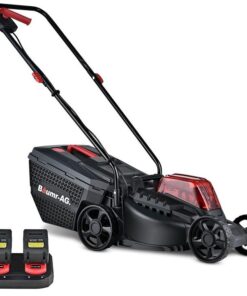 BAUMR-AG 450CX 40V SYNC Cordless Lawn Mower Kit, Fast Charger, 2 x 4Ah Battery, 320mm Grass Cutting Path