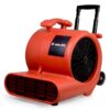 BAUMR-AG Carpet Floor Dryer Air Mover Blower Fan, 3-Speed, 1400CFM, Commercial/Home, Telescopic Handle and Wheels
