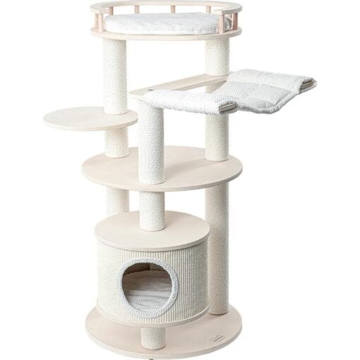 HONEYPOTCAT Enduring Comfort Sisal & Wood Tree - 128cm