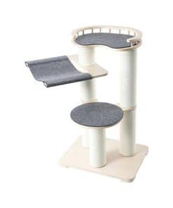HONEYPOTCAT Leisure Loft With Hammock & Scratch Post - Gray Felt - 127cm