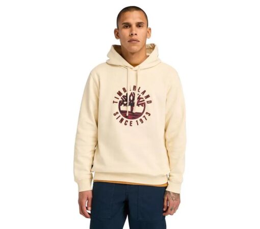 Men's Graphic Hoodie Beige