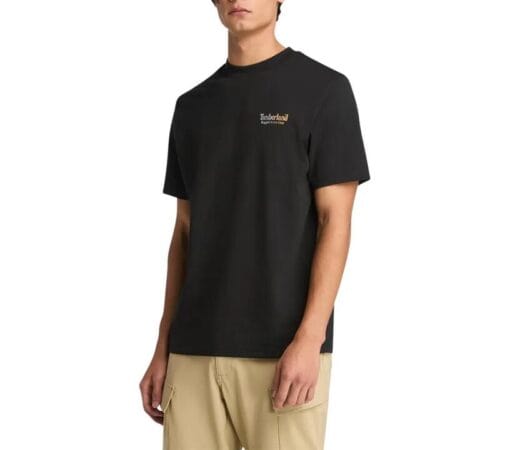 Men's Rugged Active Gear Back Graphic T-Shirt Black