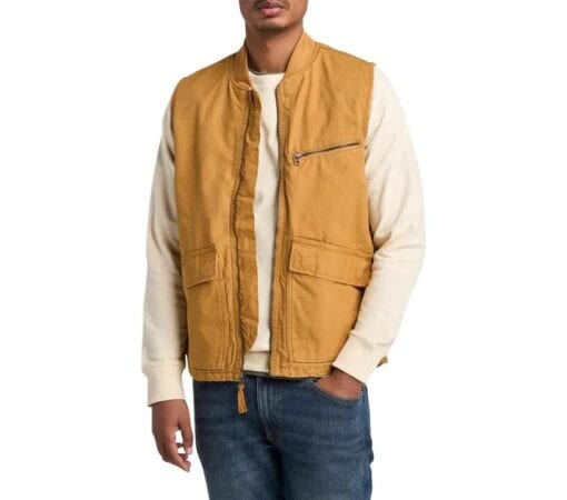 Men's Washed Canvas Vest Wheat