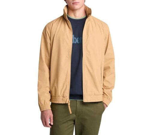 Men's Water Resistant Bomber Jacket Wheat