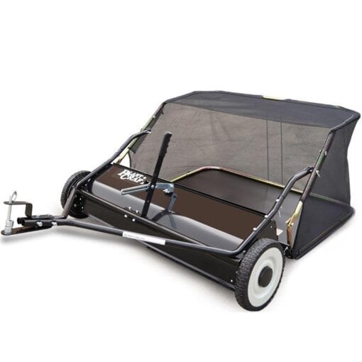 PLANTCRAFT Lawn Sweeper 38" Wide, Tow Behind Leaf and Grass Clipping Collector, Universal Hitch for Ride on Mower, Garden Tractor