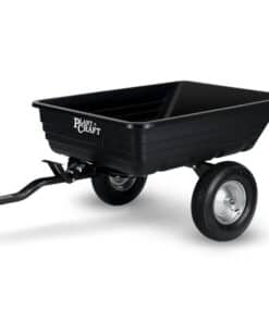 PLANTCRAFT Poly Dump Cart, 272kg Load Heavy Duty Tipper Trailer, 16-inch Tyres, for Ride-on Lawn Mower Tractor, ATV, Quad Bike