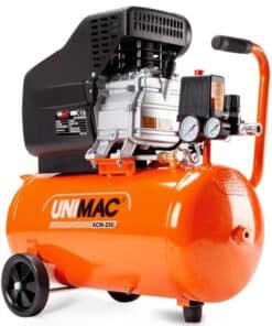 UNIMAC 24L 2.0HP Air Compressor, Direct Drive, 2 Couplers for Airtools Tyre Inflation, Portable, Electric