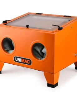 UNIMAC 90L Benchtop Sandblasting Cabinet, with Sandblast Gun Set with Hose, LED Light
