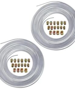 25Ft 3/16'' OD Steel Zinc Brake Line Tubing Kit 150MPa +32 Fittings