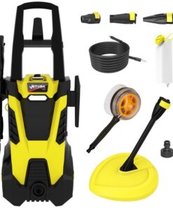 JET-USA RX540s Electric High Pressure Washer, 2900PSI 2 Nozzles, Brush Head, Deck Cleaner, Detergent Bottle