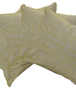 Pack of 4 Azuk Mustard Yellow & Grey 50cm x 50cm Cushion Covers