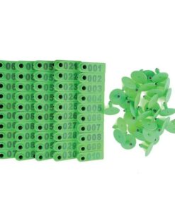 1-100 Cattle Number Ear Tag 5x2cm Set - Mini Green Cow Sheep Pig Livestock Label