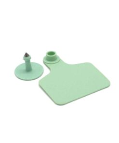 100x Cattle Ear Tags 6x7cm Set - Medium Green Blank Cow Sheep Livestock Label