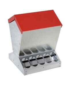 10kg Automatic Chook Chicken Feeder Poultry Auto Trough Galvanised Metal Feeders