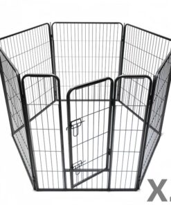 12 Panels 100 cm Heavy Duty Pet Dog Cat Puppy Rabbit Exercise Playpen Fence Extension