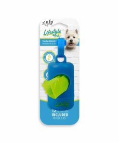 15 Dog Poop Bags + Holder Dispenser - Pet Waste Roll Lavender