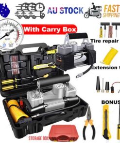 150PSI 12V Car Air Compressor Portable Tyre Deflator Inflator Pump 4WD Car Truck RED CASE
