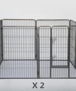 16 Panels 100 cm Heavy Duty Pet Dog Cat Puppy Rabbit Exercise Playpen Fence