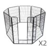 16 Panels 120 cm Heavy Duty Pet Dog Cat Rabbit Exercise Playpen Puppy Rabbit Fence