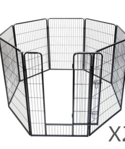16 Panels 120 cm Heavy Duty Pet Dog Cat Rabbit Exercise Playpen Puppy Rabbit Fence