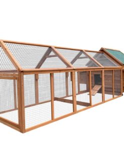 350 CM XXL Chicken Coop Rabbit Hutch Ferret Cage Hen Chook Cat Kitten House With Run
