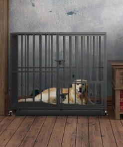 38 Heavy Duty Dog Cage Large XL XXL Pet Kennel on Wheels