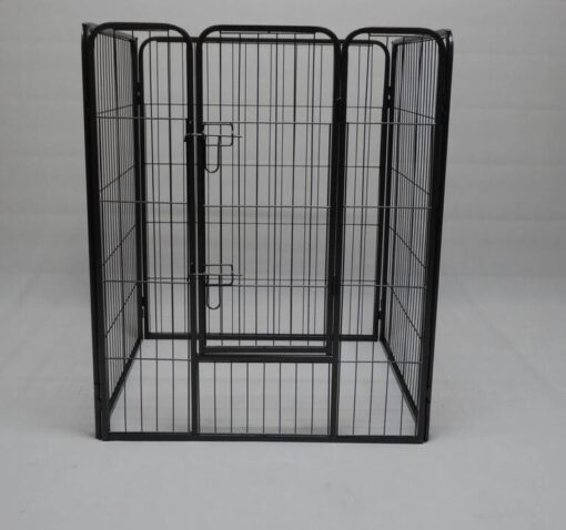 4 Panels 100 cm Pet Dog Cat Puppy Rabbit Exercise Playpen Fence w Door