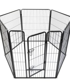 6 Panels 100 cm Heavy Duty Pet Dog Cat Puppy Rabbit Exercise Playpen Fence Extension